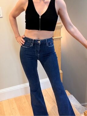 Frame Denim Dark Blue Flare Jeans